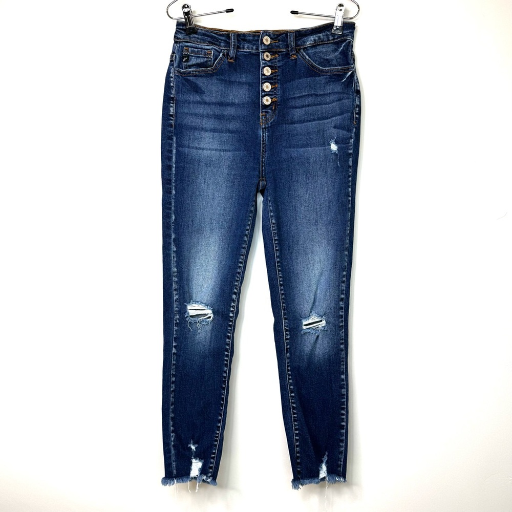 KanCan Estilo High Rise Button Fly Skinny Jeans Women’s Size 27 Distressed - Picture 4 of 17